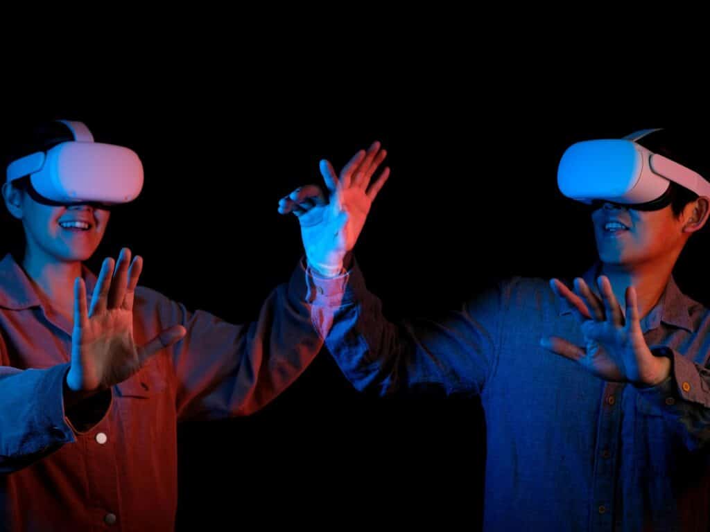 2 friends with vr set as one of the summer fundraising ideas