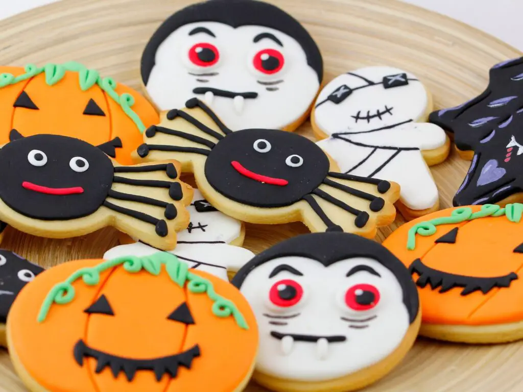 Halloween food cookies decorated as per theme